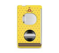 JDIME Metal Cigar Scissors, Stainless Steel Dual Slicer for V-Cut and Parallel Cut, Built-in Metal Support Stand and Aeration Tool(E)