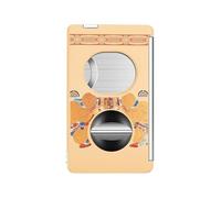 JDIME Metal Cigar Scissors, Stainless Steel Dual Slicer for V-Cut and Parallel Cut, Built-in Metal Support Stand and Aeration Tool(C)