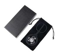 JDIME Retro Engraved Double Ring Trimmer - Zinc Alloy Stainless Steel Guillotine Design, Manual Pocket Travel Accessory(E)