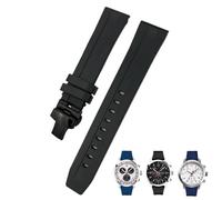 JDIME Rubber Silicone Watchband 20mm 19mm 21mm 22mm for Tissot Le Locle T006 T114 PRC200 Strap Butterfly Buckle Waterproof Bracelet(Black Black,20mm)