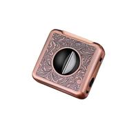 JDIME Stainless Cigar Cutter with Built-in Support Stand, V-Blade and Punch Tool, Metal Manual Guillotine(B)