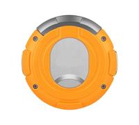 JDIME Stainless Steel Cigar Cutter, Precision Oval Double Blade Guillotine Tool, Vibrant Two-Tone Round Clipper, Ergonomic Dual-Loop Handheld Accessory(D)