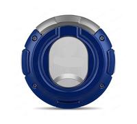 JDIME Stainless Steel Cigar Cutter, Precision Oval Double Blade Guillotine Tool, Vibrant Two-Tone Round Clipper, Ergonomic Dual-Loop Handheld Accessory(B)