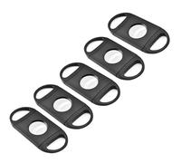 JDIME Stylish and Minimalist Cigar Cutter, Portable Stainless Steel Round Cigar Scissors.(BLACK-5PCS)