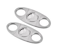 JDIME Stylish and Minimalist Cigar Cutter, Portable Stainless Steel Round Cigar Scissors.(SIRVE-2PCS)