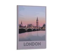 Jdjdu England London Vintage Travel Posters Gift Wall Decor Painting Poster Canvas Art Poster