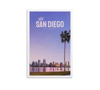 Jdjdu San Diego Vintage Travel Posters Gift Wall Decor Painting Poster Canvas Art Poster