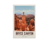 Jdjdu Vintage Bryce Canyon National Park Travel Posters Gift Wall Decor Painting Poster Canvas Art Poster