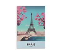 Jdjdu Vintage Travel Poster Paris Gift Wall Decor Painting Poster Canvas Art Poster