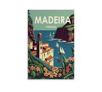 Jdjdu Vintage Travel Posters Portugal Madeira Gift Wall Decor Painting Poster Canvas Art Poster
