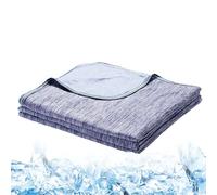 JDKJAG 150 * 200cm Cooling Blanket, Cool Blanket for Sleeping, Cozy Sleepers Cold Blanket, Sleep Cool & Sweat-Free, Instant Cooling Relief with Cold Fabric, Breathable & Lightweight & Soft (blue)