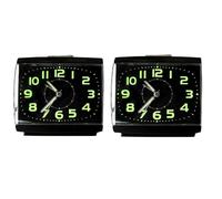 JDKJAG Big Digits Bedroom Clocks See in The Dark, Glow-in-The-Dark Clock, Battery Powered Alarm Clock, Silent & Easy Read, Loud Alarm, Ideal for Bedroom (2pcs)