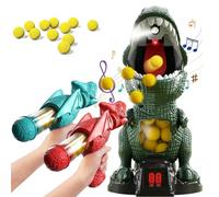 JDKJAG Dinosaur Shooting Toys for Kids, Interactive Dinosaur Target Game with Soft Foam Balls, Movable Target Shooting Game Dinosaur with LED & Sound, Parent-Child Shooting Toy for Boys Girl (2 Pcs)