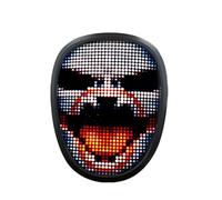 JDKJAG LED Mask with APP Control - Gesture sensing,Smart Bluetooth Full-Color Luminous Face Mask,Halloween Mask for Adults & Kids, Cosplay Scary Mask for Parties & Festivals (Kids (Charging))