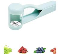 JDL LUCKY LIFE Grape Cutter for Toddlers 1-3, Blueberry, Cherry Tomatoes, and Strawberry Cutter with Semi-Circular Design, Ergonomic Long Handle
