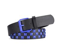 Jdlsppl Women's Faux Leather Belt Punk Rock Pyramid Stud Goth Style Spiked Casual Fashion Thick Gothic Studded Belts, Blue, XS-L
