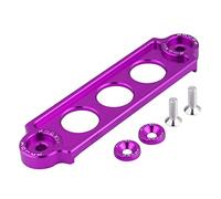 JDM Battery tie Down= KIMISS Heavy Duty Aluminum Car Battery Tie Down Bracket Hold Lock Anodized (Purple)