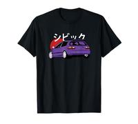 JDM Car Owners Gift for Men and Women Vintage JDM Hatchback T-Shirt Black Unisex Adult Small Classic Fit Crew Neck Short Sleeve Cotton, Polyester