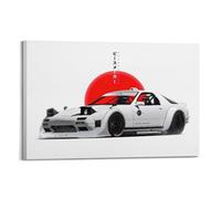 JDM Car RX-7 FD3S Sports Car Poster with Peace Maker Theme & Japanese Street Style Decorative Canvas Family Bedroom Artwork Picture Painting 20x30inch(50x75cm)