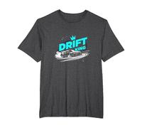 JDM Drift King Racing Art for Car Enthusiasts T-Shirt, Men's Big and Tall, Dark Heather Grey, 4X Tall
