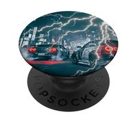 JDM Drift Racing Car Lightning Night Scene On A Tokyo Street PopSockets Adhesive PopGrip