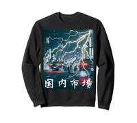 JDM Drift Racing Car Lightning Night Scene On A Tokyo Street Sweatshirt