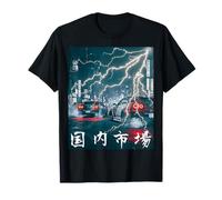 JDM Drift Racing Car Lightning Night Scene On A Tokyo Street T-Shirt