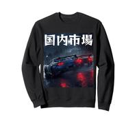 JDM Japanese Drift Racing Cars Drifting On A Rainy Night Sweatshirt