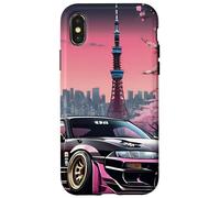 JDM Legend Silvia Drift Race Car Tokyo Skyline At Night Gift Case for iPhone X/XS