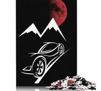 Jdm Moon Car 500 Piece Jigsaw Puzzle | Jigsaw Puzzle | Sustainable Puzzle for Adults | Premium 100% Wooden Puzzle | Fun Games 500pcs (52x38cm)