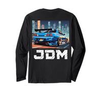 JDM Night Drift Race Car Tokyo Skyline Design On The Back Long Sleeve T-Shirt