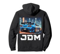 JDM Night Drift Race Car Tokyo Skyline Design On The Back Pullover Hoodie
