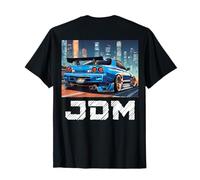 JDM Night Drift Race Car Tokyo Skyline Design On The Back T-Shirt
