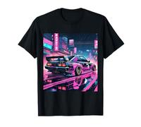 JDM Night Drift Race Car Tokyo Street Drift At Rainy Night T-Shirt