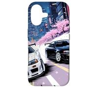 JDM Race Cars Tokyo Street Drift Anime Style Sakura Blossom Case for iPhone 17