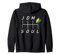 JDM Soul 6-Speed Shift Pattern with Wakaba Badge Design Zip Hoodie