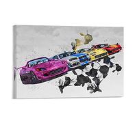JDM Sport Car Poster 2 Fast 2 Furious Poster Decorative Painting Canvas Wall Art Living Room Posters Bedroom Painting 08x12inch(20x30cm)