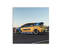 JDM Sports Car Poster GR Yaris Rally Version Dynamic Design Sunset Race Track Tuned Poster Decorative Painting Canvas Wall Posters And Art Picture Print Modern Family Bedroom Decor Posters 24x24inch(6