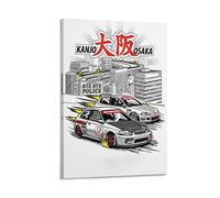 Jdm Style Car Poster Honda Civic Illustration Poster Decorative Painting Canvas Wall Posters And Art Picture Print Modern Family Bedroom Decor Posters 12x18inch(30x45cm)