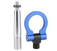 JDM Style Racing Tow Hook for GTR R35 370Z 370Z 2009-up Fitment, TH45TW Tow Hook Fit for FX35 FX45 FX50 QX70, Metal, Front Mount Hitch (Blue)