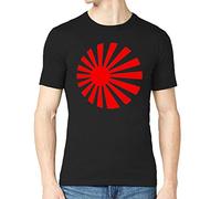 JDM Sun Circle Japan Rising Sun Flag Men's Crew Neck T-Shirt Medium Black