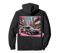 JDM Tokyo Skyline Retro Japanese Race Car Drift On The Back Pullover Hoodie