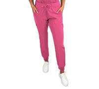 JDM Uniforms Women's 5 Pocket Jogger Scrub Pant Medical Nursing, Hot Pink, M