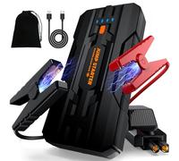 JDMCAR Jump Starter Power Pack - Portable Car Battery Booster Jump Starter for 12V Vehicles and Motorcycles,Car Accessories Power Bank with Jump leads and LED Light