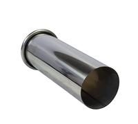 JDMSPEED 2.5" inch 64mm Round Exhaust Tailpipe Weld-on Rolled Out Stainless Steel Tip