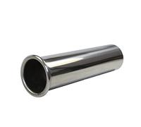 JDMSPEED 2" / 51mm OD Rolled Out Weld-on Stainless Steel Exhaust Round Tailpipe Trim Tip 8" Long