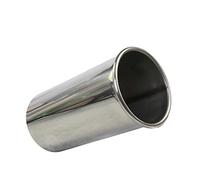 JDMSPEED 4" 101mm Rolled Out Weld-on Stainless Steel Exhaust Round Tailpipe Trim Tip Replacement For Universal