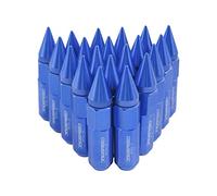 JDMSPEED New Blue 20PCS M12X1.5 Cap Spiked Extended Tuner 60mm Aluminum Wheels Rims Lug Nuts