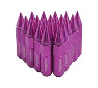 JDMSPEED New Purple 20PCS M12X1.5 Cap Spiked Extended Tuner 60mm Aluminum Wheels Rims Lug Nuts