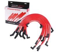 JDMSPEED New Red 10.5mm Racing Spark Plug Wires Set Replacement for Ford 5.0L 5.8L, SB SBF 302